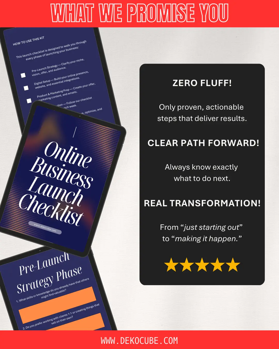 online_business_check_list_what_we_promise_you_Dekocube